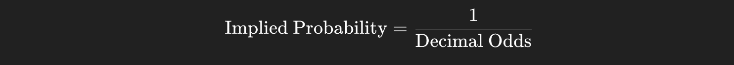 conversión de odds de apuestas a probabilidad implícita